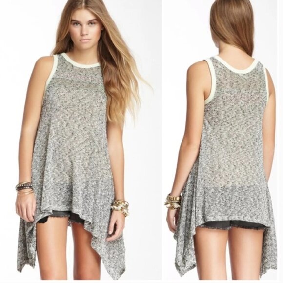 Free People Bumble Bees Knees Asymmetric Tunic - Picture 1 of 6